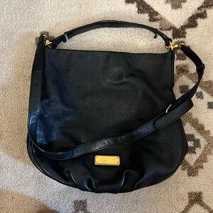 Marc by Marc Jacobs black and gold leather tote/hobo bag